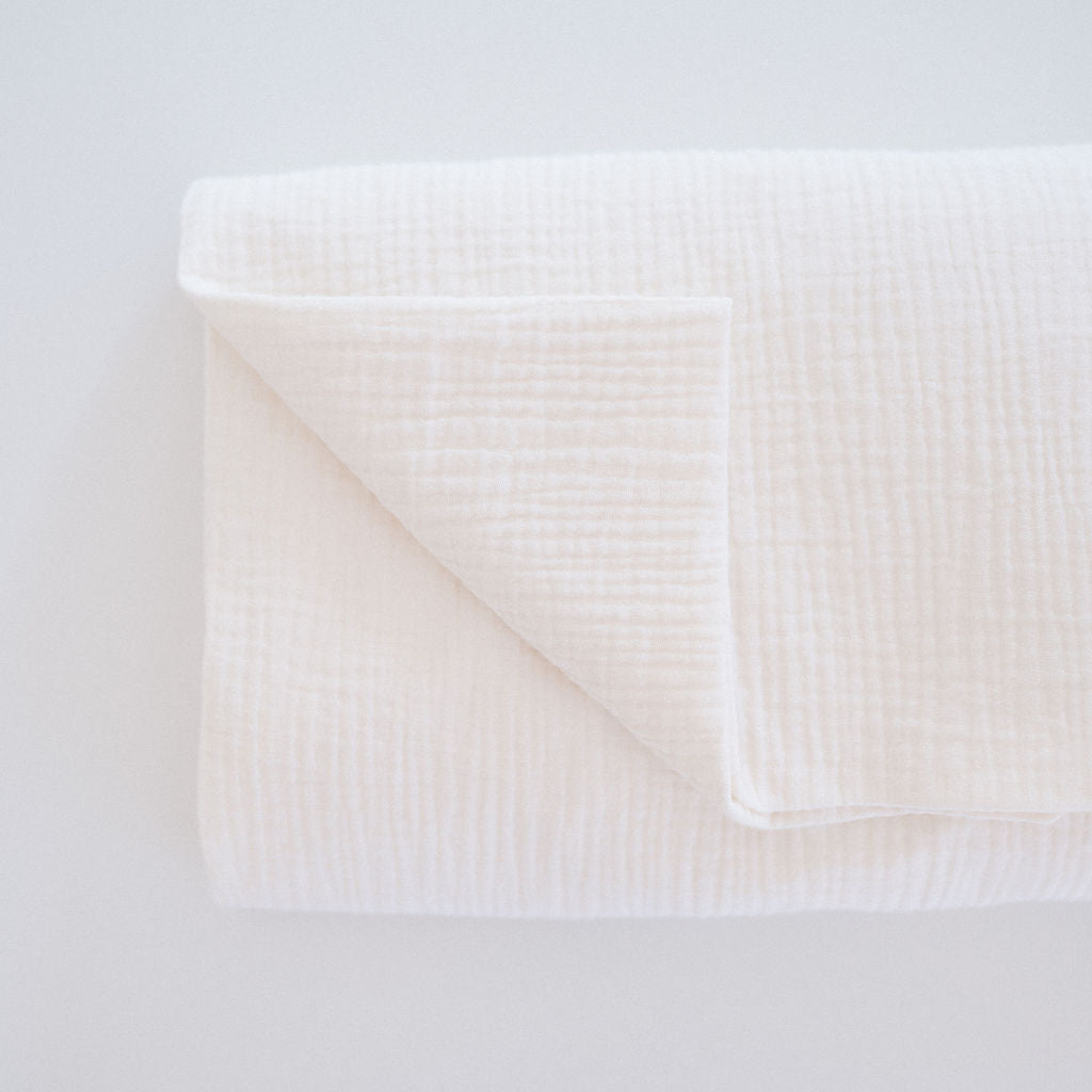 Waterproof Cotton Crib Sheet - Muslin