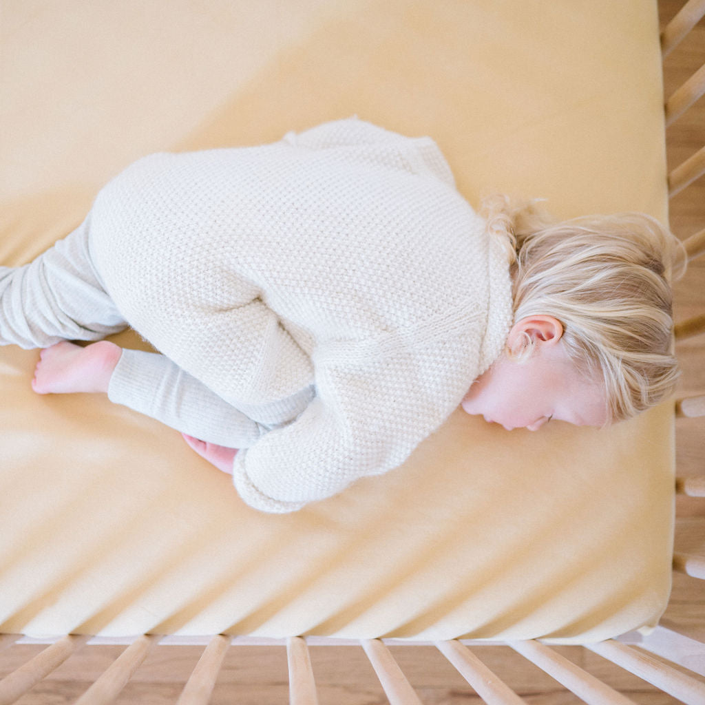 Waterproof Cotton Crib Sheet - Daffodil