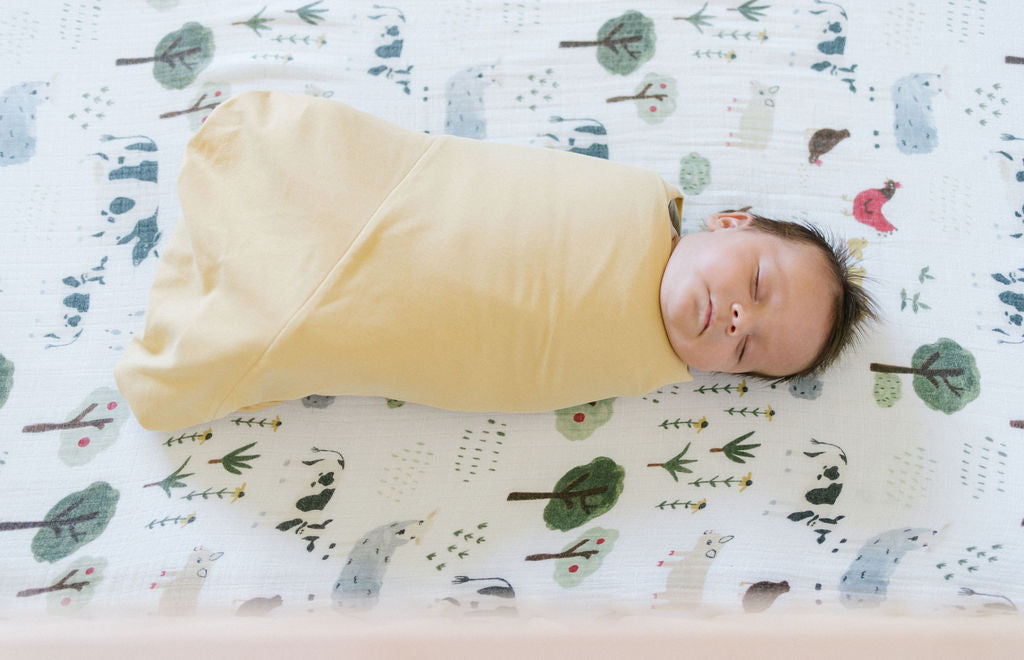 Organic Pre-folded Swaddle  - Daffodil