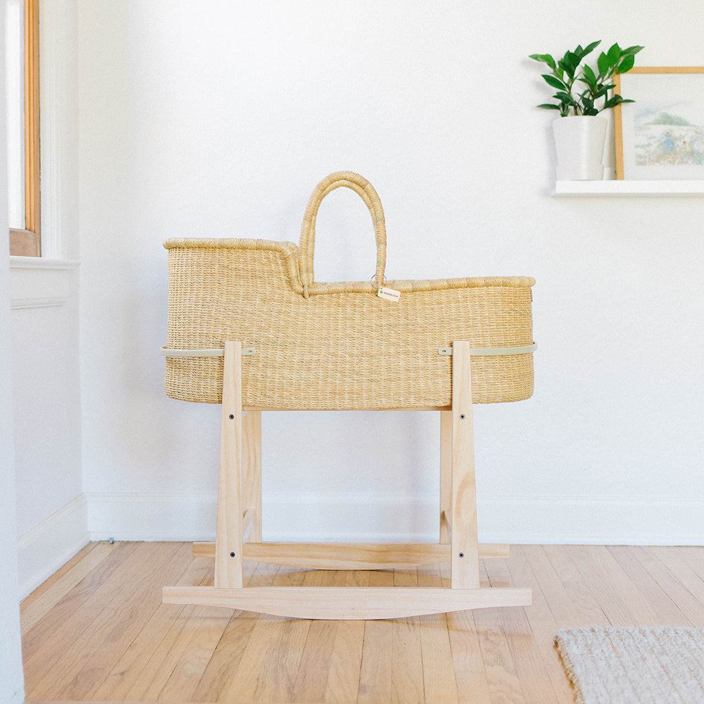 Signature Bilia Bassinet: Vegan (No Leather Handle/ Only Grass)