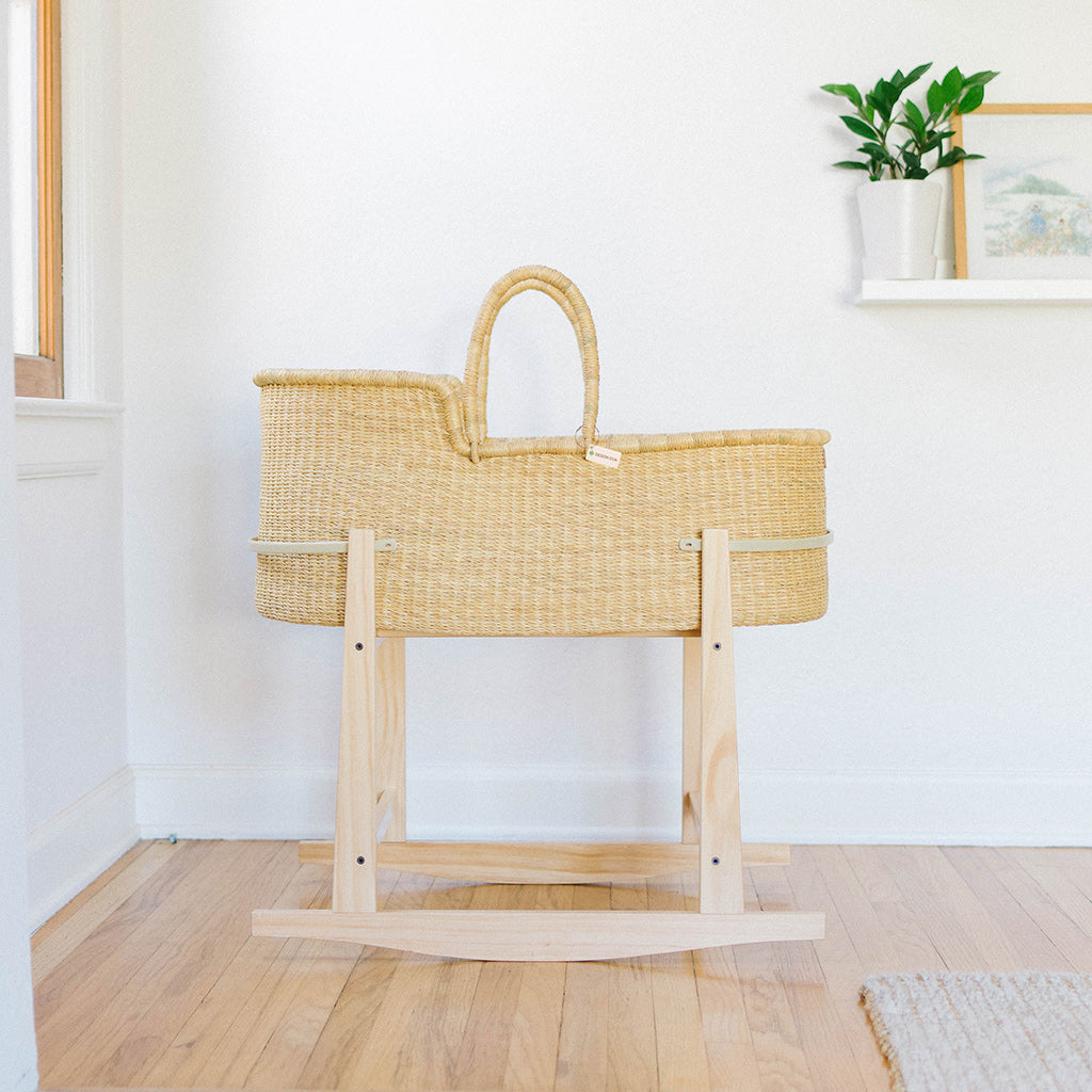 Signature Bilia Bassinet: Vegan (No Leather Handle/ Only Grass