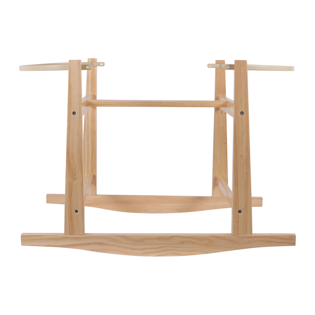 Modern Rocking Bassinet Stand- Natural Pine