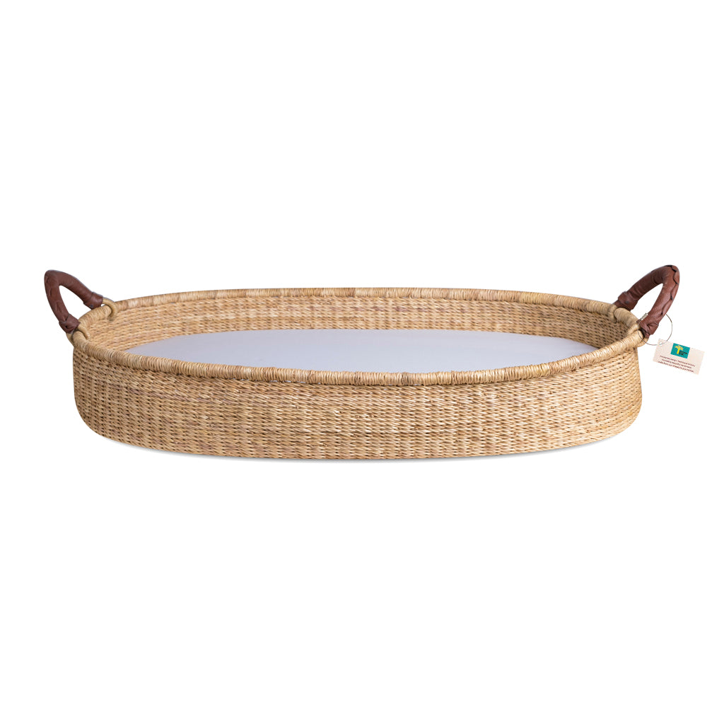 Handwoven Changing Basket: Natural