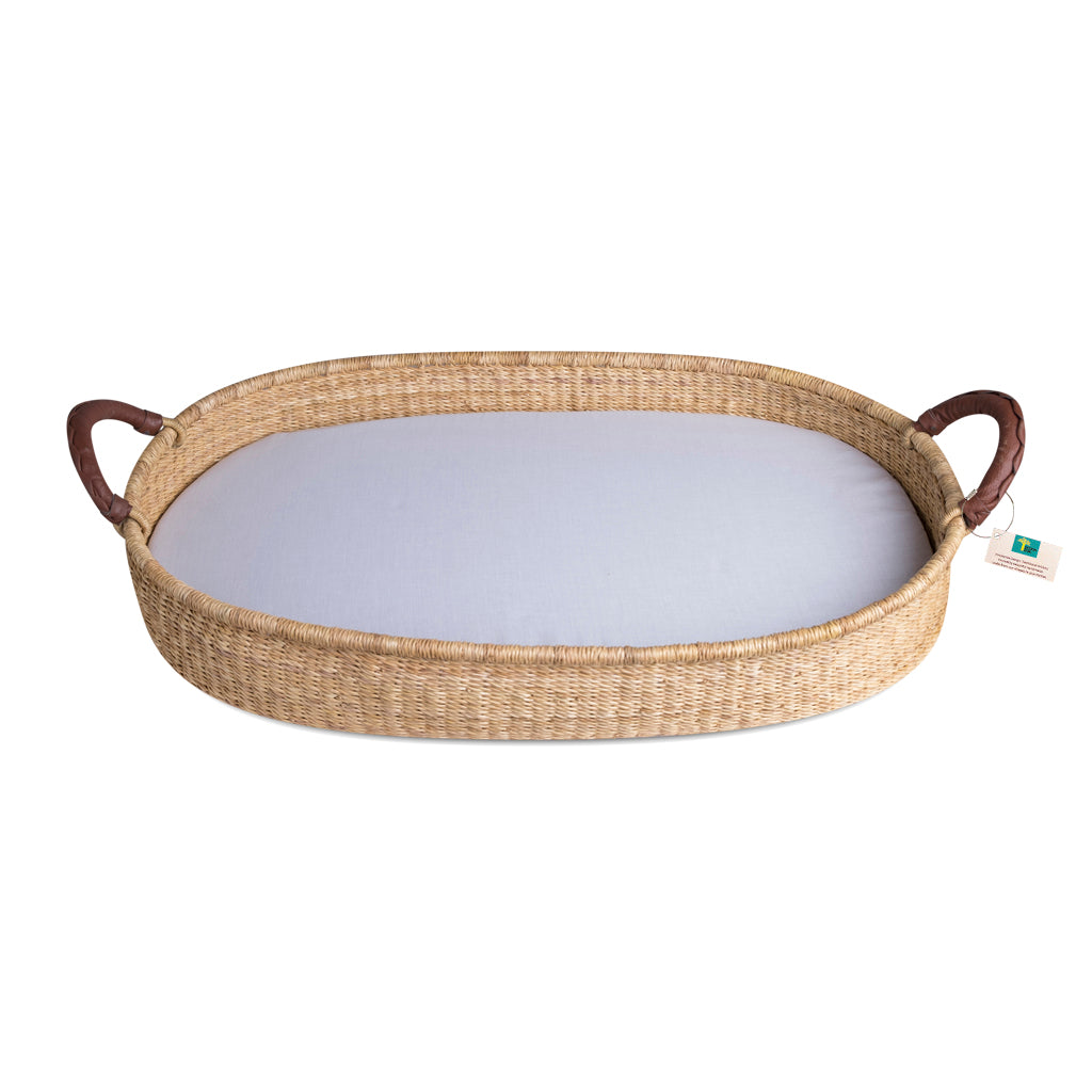 Handwoven Changing Basket: Natural