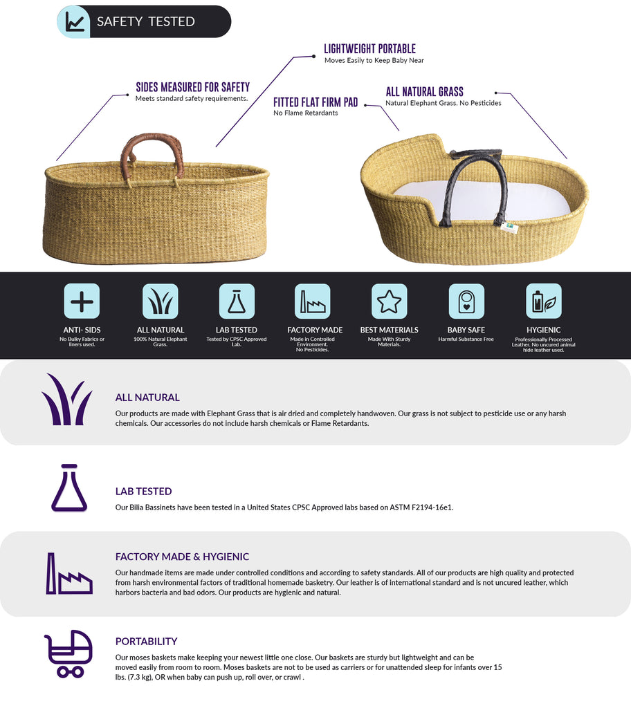 Signature Bilia Bassinet & Changing Basket Combo Special: Natural