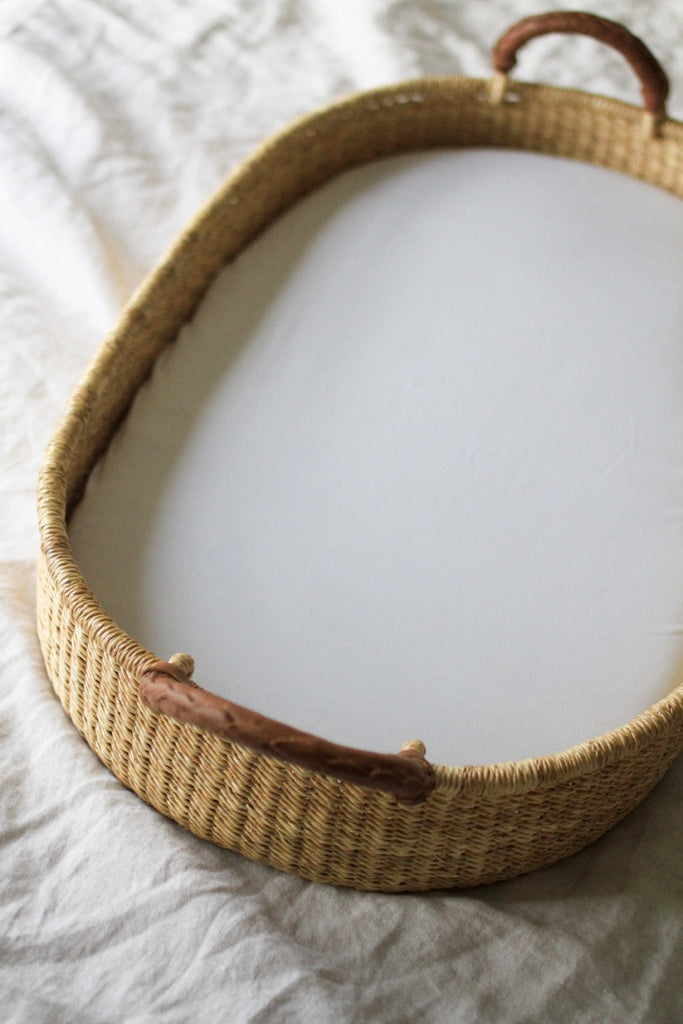 Handwoven Changing Basket: Natural